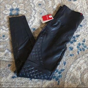 Spanx Faux Leather Quilted Leggings